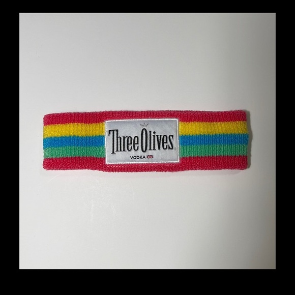 1352- Lot of Three Olives Vodka XL tshirt, headband necklace shot glasses, cups - Picture 2 of 12